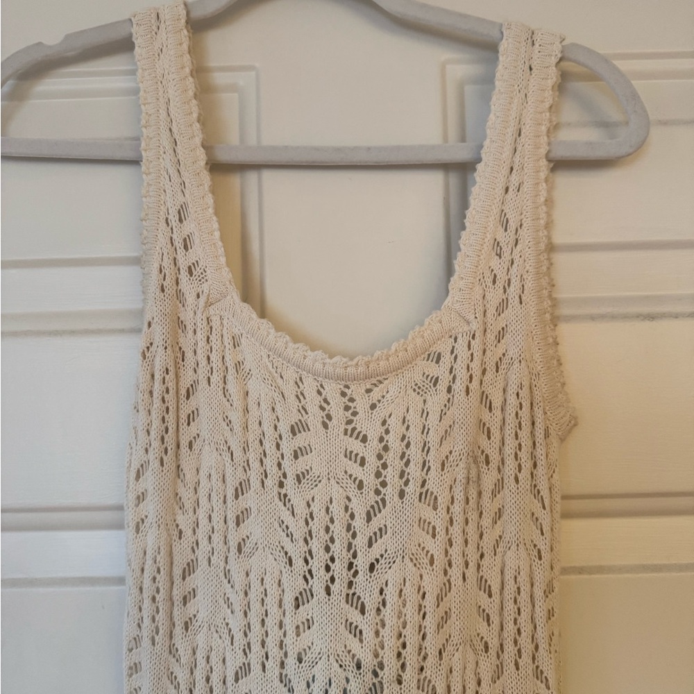 Aqua cream lace / crochet dress - Picture 2 of 6